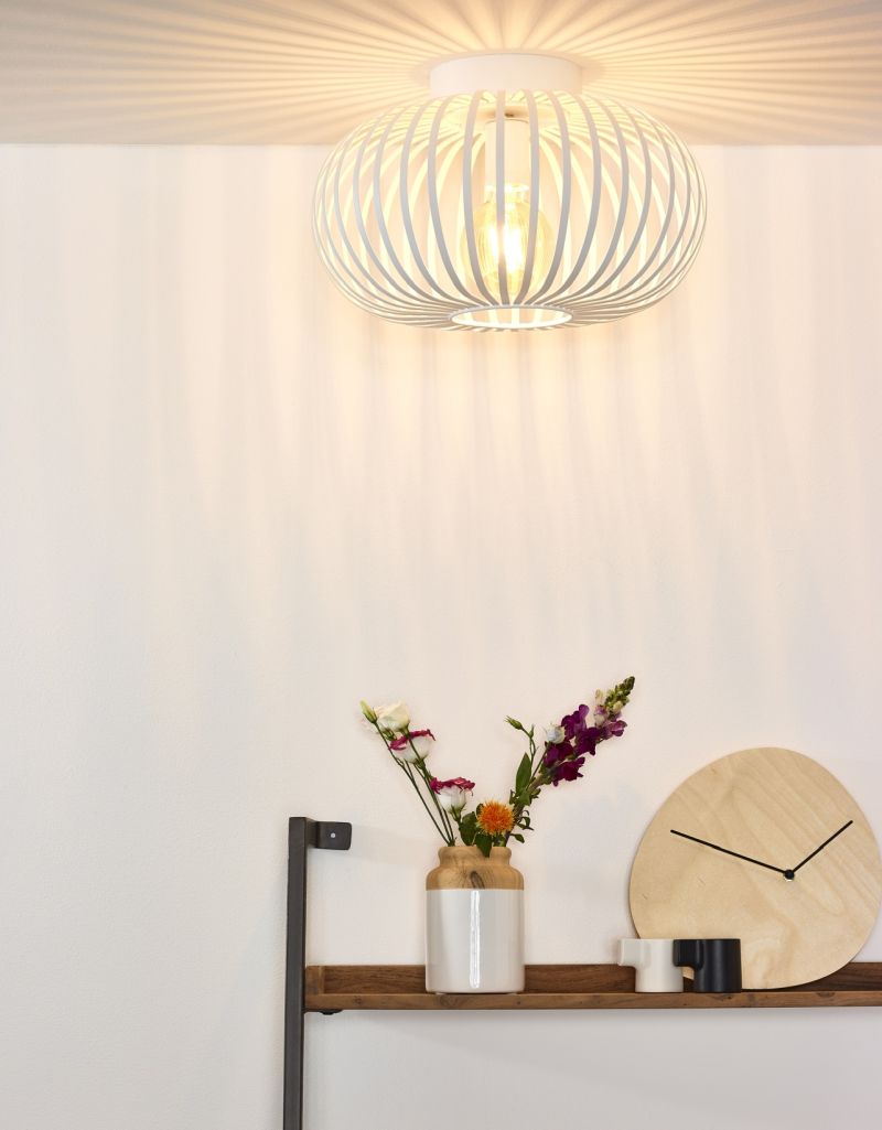 Lucide MANUELA - Zapustené stropné svietidlo - Ø 39,5 cm - 1xE27 - Biele